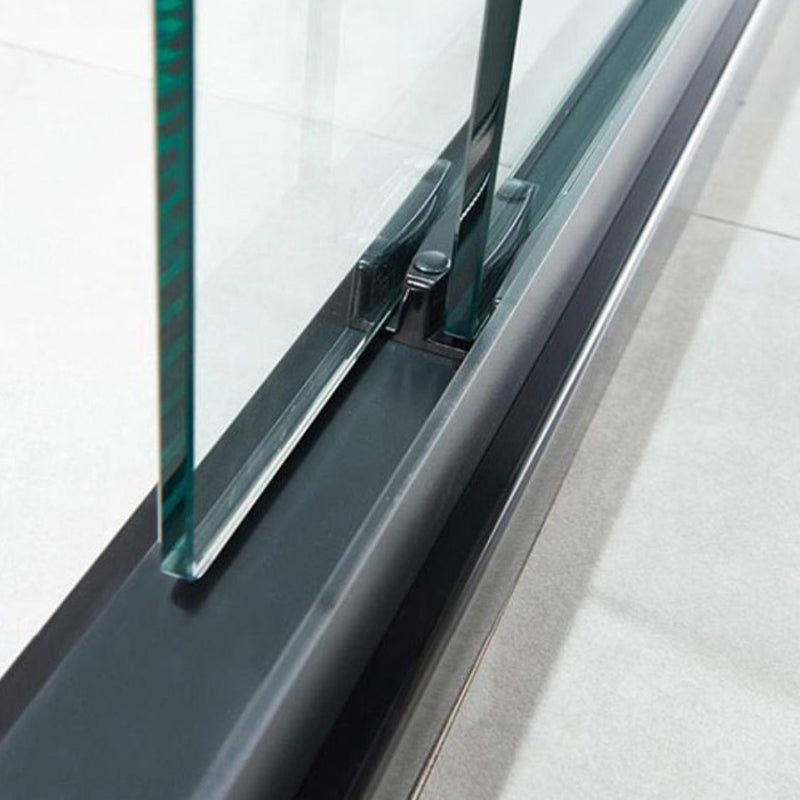 Semi Frameless Shower Bath Door Double Sliding Tempered Shower Door Clearhalo 'Bathroom Remodel & Bathroom Fixtures' 'Home Improvement' 'home_improvement' 'home_improvement_shower_tub_doors' 'Shower and Tub Doors' 'shower_tub_doors' 'Showers & Bathtubs' 7188167