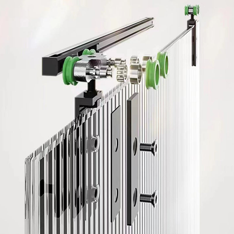 Narrow Full Frame Single Sliding Shower Door Tempered Glass Shower Door Clearhalo 'Bathroom Remodel & Bathroom Fixtures' 'Home Improvement' 'home_improvement' 'home_improvement_shower_tub_doors' 'Shower and Tub Doors' 'shower_tub_doors' 'Showers & Bathtubs' 7188204