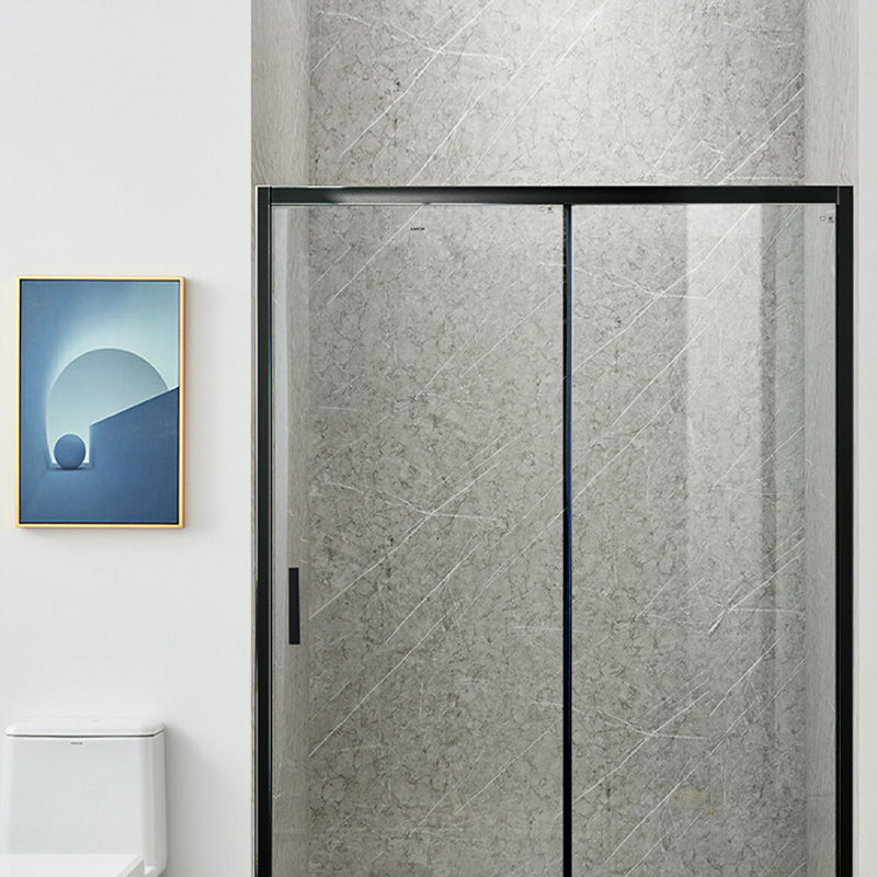 One-shaped Sliding Shower Bath Door Transparent Tempered Glass Shower Door Clearhalo 'Bathroom Remodel & Bathroom Fixtures' 'Home Improvement' 'home_improvement' 'home_improvement_shower_tub_doors' 'Shower and Tub Doors' 'shower_tub_doors' 'Showers & Bathtubs' 7188288
