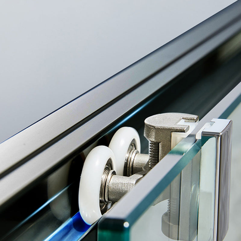 One-shaped Sliding Shower Bath Door Transparent Tempered Glass Shower Door Clearhalo 'Bathroom Remodel & Bathroom Fixtures' 'Home Improvement' 'home_improvement' 'home_improvement_shower_tub_doors' 'Shower and Tub Doors' 'shower_tub_doors' 'Showers & Bathtubs' 7188295