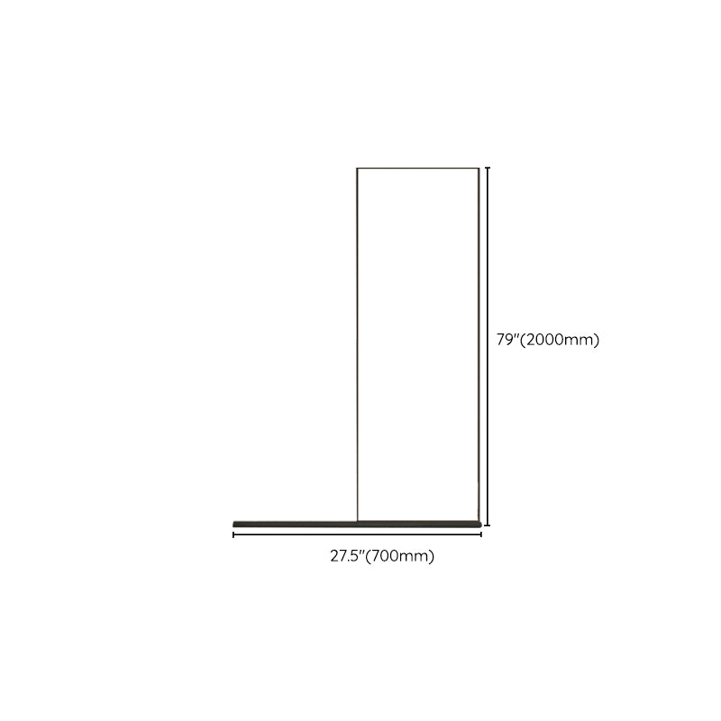 Black Full Frame Fixed Shower Screen Tempered Glass Shower Door Clearhalo 'Bathroom Remodel & Bathroom Fixtures' 'Home Improvement' 'home_improvement' 'home_improvement_shower_tub_doors' 'Shower and Tub Doors' 'shower_tub_doors' 'Showers & Bathtubs' 7188355