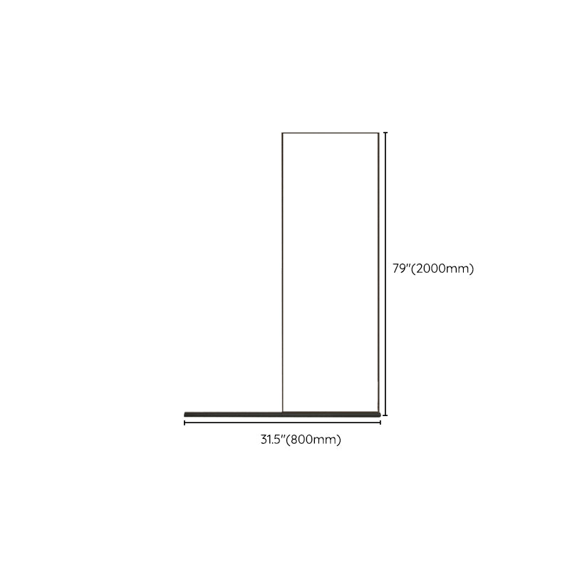 Black Full Frame Fixed Shower Screen Tempered Glass Shower Door Clearhalo 'Bathroom Remodel & Bathroom Fixtures' 'Home Improvement' 'home_improvement' 'home_improvement_shower_tub_doors' 'Shower and Tub Doors' 'shower_tub_doors' 'Showers & Bathtubs' 7188357