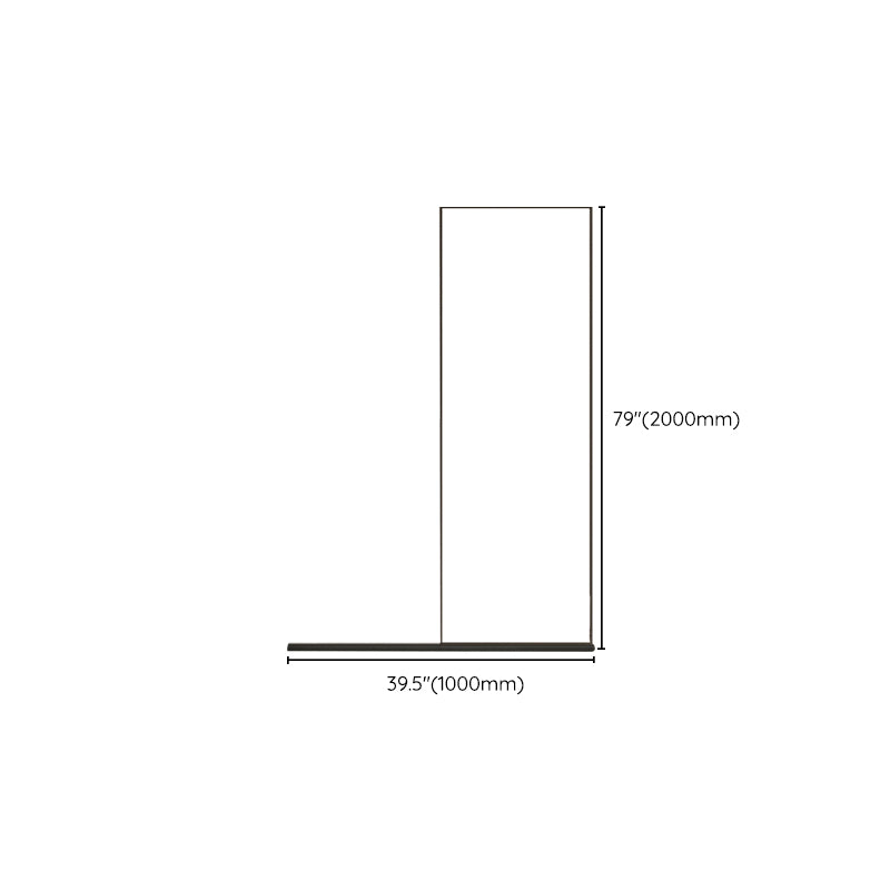 Black Full Frame Fixed Shower Screen Tempered Glass Shower Door Clearhalo 'Bathroom Remodel & Bathroom Fixtures' 'Home Improvement' 'home_improvement' 'home_improvement_shower_tub_doors' 'Shower and Tub Doors' 'shower_tub_doors' 'Showers & Bathtubs' 7188361