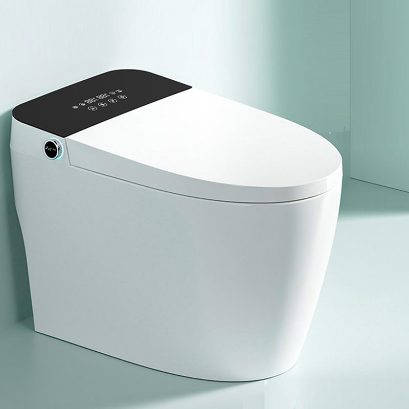 Modern All In One ABS Toilet Floor Mounted Siphon Jet Flush Toilet Foot Touch Flush (Standard Configuration) Clearhalo 'Bathroom Remodel & Bathroom Fixtures' 'Home Improvement' 'home_improvement' 'home_improvement_toilets' 'Toilets & Bidets' 'Toilets' 7194593