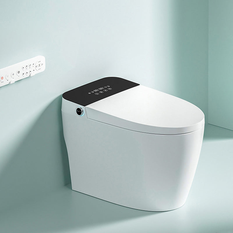 Modern All In One ABS Toilet Floor Mounted Siphon Jet Flush Toilet Automatic Lid( Top Configuration) Clearhalo 'Bathroom Remodel & Bathroom Fixtures' 'Home Improvement' 'home_improvement' 'home_improvement_toilets' 'Toilets & Bidets' 'Toilets' 7194594