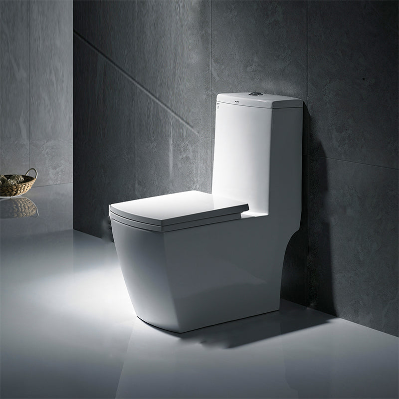 Modern Seat Included Flush Toilet All-In-One White Urine Toilet for Bathroom 14"L x 27"W x 32"H 12" Clearhalo 'Bathroom Remodel & Bathroom Fixtures' 'Home Improvement' 'home_improvement' 'home_improvement_toilets' 'Toilets & Bidets' 'Toilets' 7194620