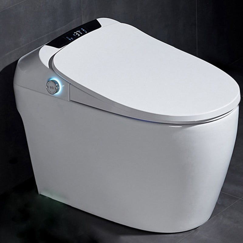 Modern All In One Toilet Floor Mounted Siphon Jet ABS Toilet Bowl Foot Flush 16" Clearhalo 'Bathroom Remodel & Bathroom Fixtures' 'Home Improvement' 'home_improvement' 'home_improvement_toilets' 'Toilets & Bidets' 'Toilets' 7194645