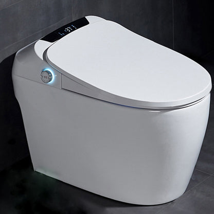 Modern All In One Toilet Floor Mounted Siphon Jet ABS Toilet Bowl Foot Flush 16" Clearhalo 'Bathroom Remodel & Bathroom Fixtures' 'Home Improvement' 'home_improvement' 'home_improvement_toilets' 'Toilets & Bidets' 'Toilets' 7194645