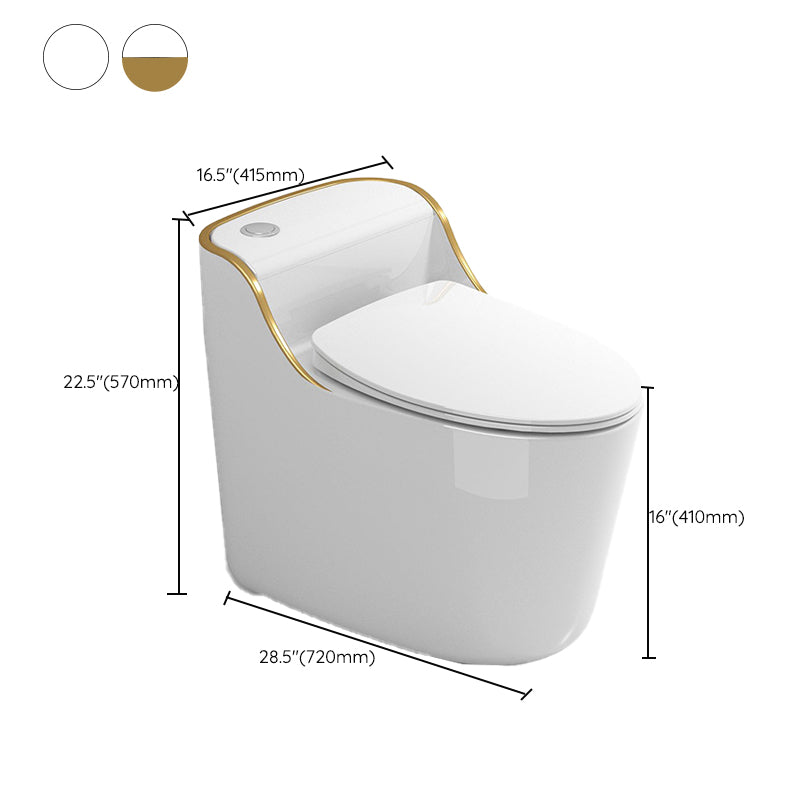Modern Seat Included Flush Toilet One-Piece White Urine Toilet for Bathroom Clearhalo 'Bathroom Remodel & Bathroom Fixtures' 'Home Improvement' 'home_improvement' 'home_improvement_toilets' 'Toilets & Bidets' 'Toilets' 7194716