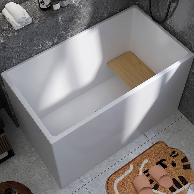 Modern Rectangular Acrylic Bathtub Freestanding Soaking Center Bath (Board not Included) Clearhalo 'Bathroom Remodel & Bathroom Fixtures' 'Bathtubs' 'Home Improvement' 'home_improvement' 'home_improvement_bathtubs' 'Showers & Bathtubs' 7194760