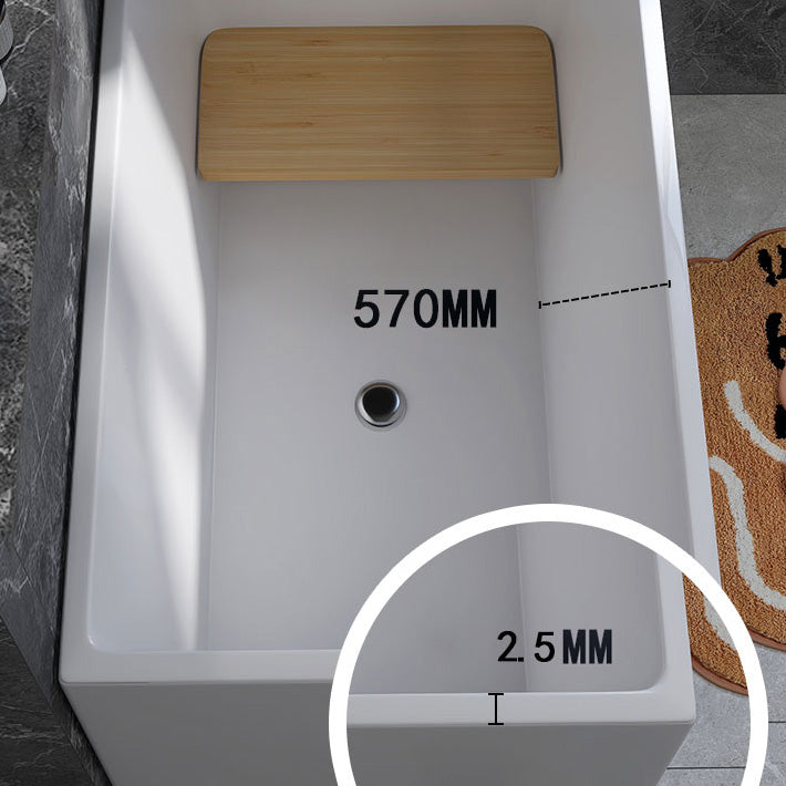 Modern Rectangular Acrylic Bathtub Freestanding Soaking Center Bath (Board not Included) Clearhalo 'Bathroom Remodel & Bathroom Fixtures' 'Bathtubs' 'Home Improvement' 'home_improvement' 'home_improvement_bathtubs' 'Showers & Bathtubs' 7194765