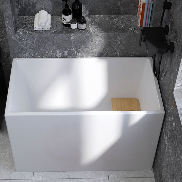 Modern Rectangular Acrylic Bathtub Freestanding Soaking Center Bath (Board not Included) Clearhalo 'Bathroom Remodel & Bathroom Fixtures' 'Bathtubs' 'Home Improvement' 'home_improvement' 'home_improvement_bathtubs' 'Showers & Bathtubs' 7194772