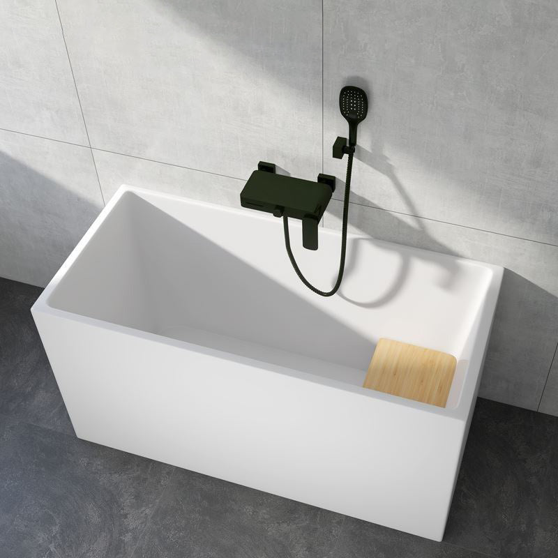 Modern Rectangular Acrylic Bathtub Freestanding Soaking Center Bath (Board not Included) 51"L x 24"W x 27"H Tub with Wall Mounted Faucets Clearhalo 'Bathroom Remodel & Bathroom Fixtures' 'Bathtubs' 'Home Improvement' 'home_improvement' 'home_improvement_bathtubs' 'Showers & Bathtubs' 7194776