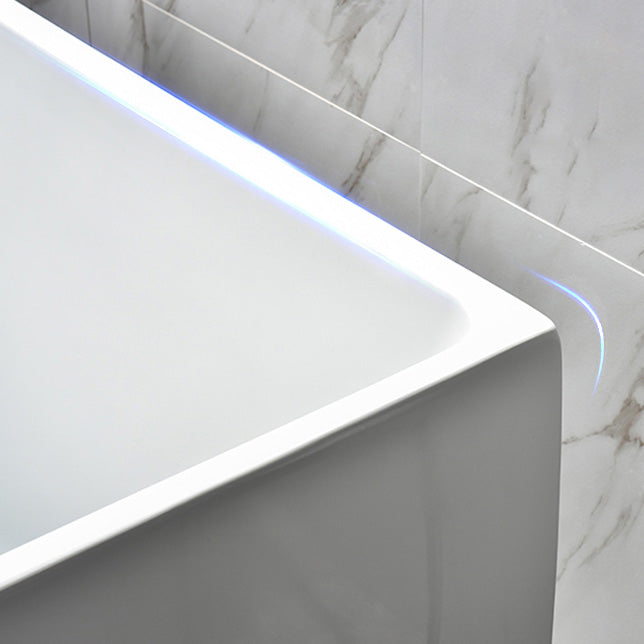 Modern Rectangular Acrylic Bathtub Freestanding Soaking White Bath Clearhalo 'Bathroom Remodel & Bathroom Fixtures' 'Bathtubs' 'Home Improvement' 'home_improvement' 'home_improvement_bathtubs' 'Showers & Bathtubs' 7194888