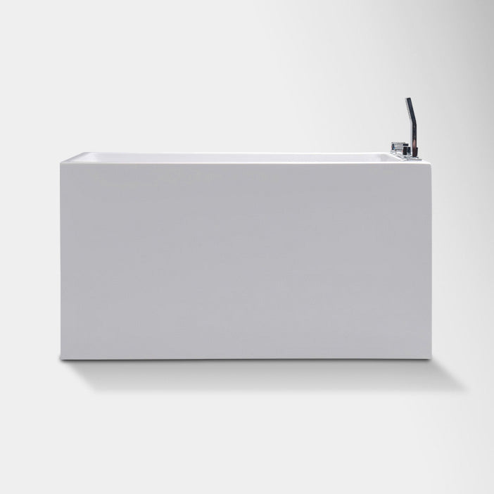 Modern Rectangular Acrylic Bathtub Freestanding Soaking White Bath Clearhalo 'Bathroom Remodel & Bathroom Fixtures' 'Bathtubs' 'Home Improvement' 'home_improvement' 'home_improvement_bathtubs' 'Showers & Bathtubs' 7194893