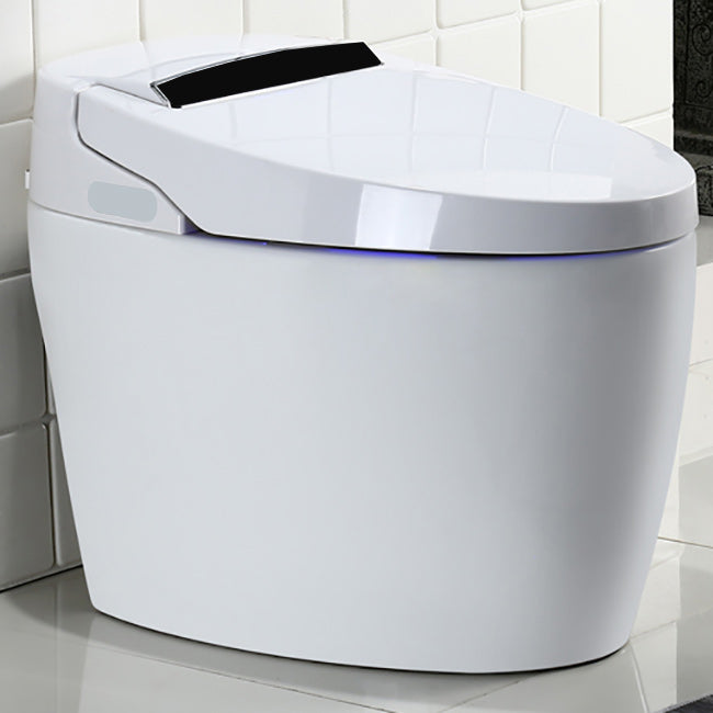 White Smart Toilet Elongated Temperature Control Floor Standing Bidet Clearhalo 'Bathroom Remodel & Bathroom Fixtures' 'Bidets' 'Home Improvement' 'home_improvement' 'home_improvement_bidets' 'Toilets & Bidets' 7194973