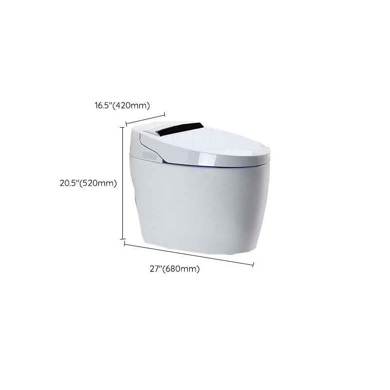 White Smart Toilet Elongated Temperature Control Floor Standing Bidet Clearhalo 'Bathroom Remodel & Bathroom Fixtures' 'Bidets' 'Home Improvement' 'home_improvement' 'home_improvement_bidets' 'Toilets & Bidets' 7194981
