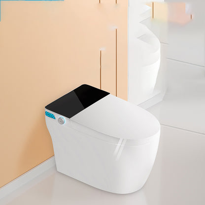 Elongated Floor Mount Bidet Smart Bidet with Dryer and Heated Seat Automatic Lid Clearhalo 'Bathroom Remodel & Bathroom Fixtures' 'Bidets' 'Home Improvement' 'home_improvement' 'home_improvement_bidets' 'Toilets & Bidets' 7194983