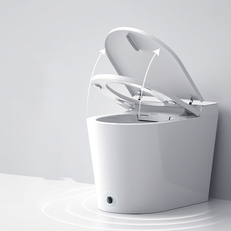 Temperature Control Elongated Seat Bidet in White All-In-One Smart Bidet with Heated Seat Clearhalo 'Bathroom Remodel & Bathroom Fixtures' 'Bidets' 'Home Improvement' 'home_improvement' 'home_improvement_bidets' 'Toilets & Bidets' 7194994