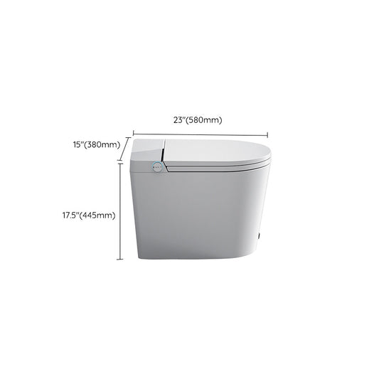 Temperature Control Elongated Seat Bidet in White All-In-One Smart Bidet with Heated Seat Clearhalo 'Bathroom Remodel & Bathroom Fixtures' 'Bidets' 'Home Improvement' 'home_improvement' 'home_improvement_bidets' 'Toilets & Bidets' 7195001