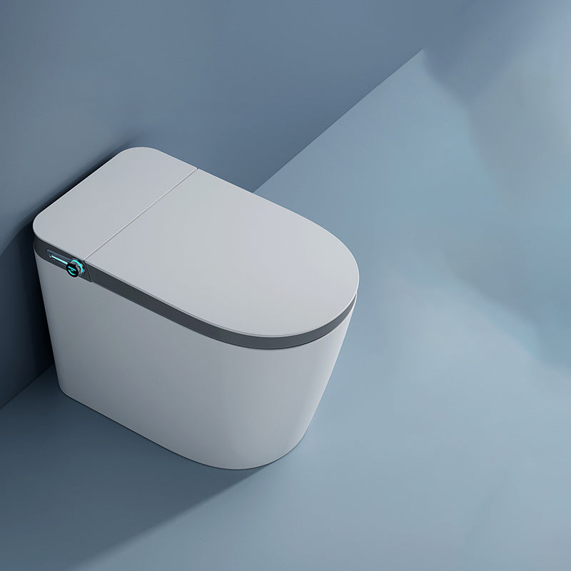 Elongated Floor Mount Bidet All-In-One Bidet with Heated Seat White Gray Clearhalo 'Bathroom Remodel & Bathroom Fixtures' 'Bidets' 'Home Improvement' 'home_improvement' 'home_improvement_bidets' 'Toilets & Bidets' 7195004