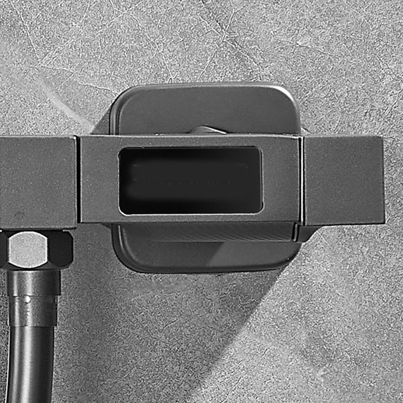 Shower Set Grey Slide Bar Included Wall Mount Lever Handle Swivel Shower System Clearhalo 'Bathroom Remodel & Bathroom Fixtures' 'Home Improvement' 'home_improvement' 'home_improvement_shower_faucets' 'Shower Faucets & Systems' 'shower_faucets' 'Showers & Bathtubs Plumbing' 'Showers & Bathtubs' 7195229