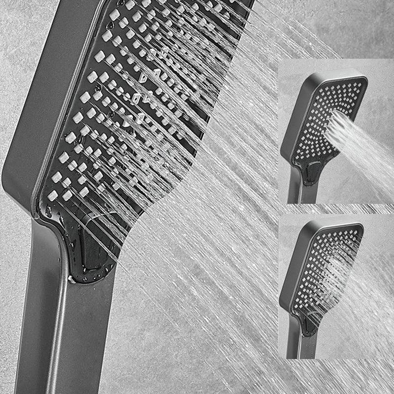 Shower Set Grey Slide Bar Included Wall Mount Lever Handle Swivel Shower System Clearhalo 'Bathroom Remodel & Bathroom Fixtures' 'Home Improvement' 'home_improvement' 'home_improvement_shower_faucets' 'Shower Faucets & Systems' 'shower_faucets' 'Showers & Bathtubs Plumbing' 'Showers & Bathtubs' 7195231