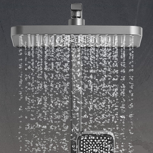 Grey Shower Set Lever Handle Shower Hose Wall-Mounted Handshower Shower Set Clearhalo 'Bathroom Remodel & Bathroom Fixtures' 'Home Improvement' 'home_improvement' 'home_improvement_shower_faucets' 'Shower Faucets & Systems' 'shower_faucets' 'Showers & Bathtubs Plumbing' 'Showers & Bathtubs' 7195248
