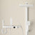 Shower Set Shower Arm Square Wall-Mounted Adjustable Spray Pattern Shower Set White Clearhalo 'Bathroom Remodel & Bathroom Fixtures' 'Home Improvement' 'home_improvement' 'home_improvement_shower_faucets' 'Shower Faucets & Systems' 'shower_faucets' 'Showers & Bathtubs Plumbing' 'Showers & Bathtubs' 7195251