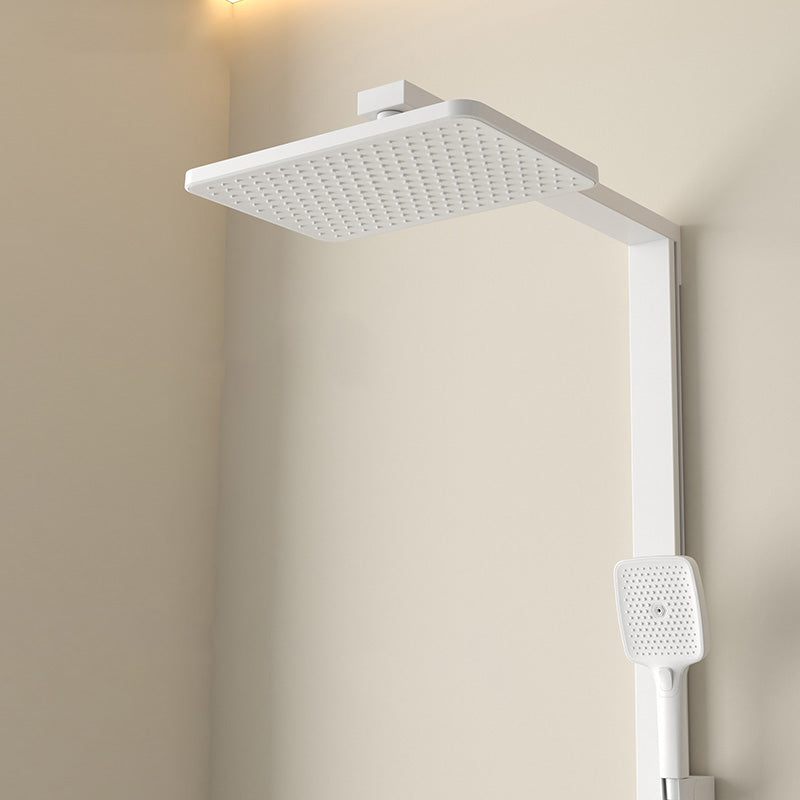 Shower Set Shower Arm Square Wall-Mounted Adjustable Spray Pattern Shower Set Clearhalo 'Bathroom Remodel & Bathroom Fixtures' 'Home Improvement' 'home_improvement' 'home_improvement_shower_faucets' 'Shower Faucets & Systems' 'shower_faucets' 'Showers & Bathtubs Plumbing' 'Showers & Bathtubs' 7195253