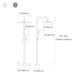 Shower Set Shower Arm Square Wall-Mounted Adjustable Spray Pattern Shower Set Clearhalo 'Bathroom Remodel & Bathroom Fixtures' 'Home Improvement' 'home_improvement' 'home_improvement_shower_faucets' 'Shower Faucets & Systems' 'shower_faucets' 'Showers & Bathtubs Plumbing' 'Showers & Bathtubs' 7195258