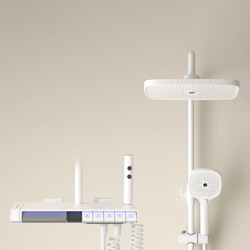 Adjustable Spray Pattern Shower System Square Wall Mounted Shower Hose Shower System Clearhalo 'Bathroom Remodel & Bathroom Fixtures' 'Home Improvement' 'home_improvement' 'home_improvement_shower_faucets' 'Shower Faucets & Systems' 'shower_faucets' 'Showers & Bathtubs Plumbing' 'Showers & Bathtubs' 7195259