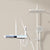 Adjustable Spray Pattern Shower System Square Wall Mounted Shower Hose Shower System White Clearhalo 'Bathroom Remodel & Bathroom Fixtures' 'Home Improvement' 'home_improvement' 'home_improvement_shower_faucets' 'Shower Faucets & Systems' 'shower_faucets' 'Showers & Bathtubs Plumbing' 'Showers & Bathtubs' 7195261