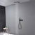 Modern Solid Color Shower Combo Ceiling Mounted Shower System Black 12"L x 12"W Tap Not Included Clearhalo 'Bathroom Remodel & Bathroom Fixtures' 'Home Improvement' 'home_improvement' 'home_improvement_shower_faucets' 'Shower Faucets & Systems' 'shower_faucets' 'Showers & Bathtubs Plumbing' 'Showers & Bathtubs' 7195271