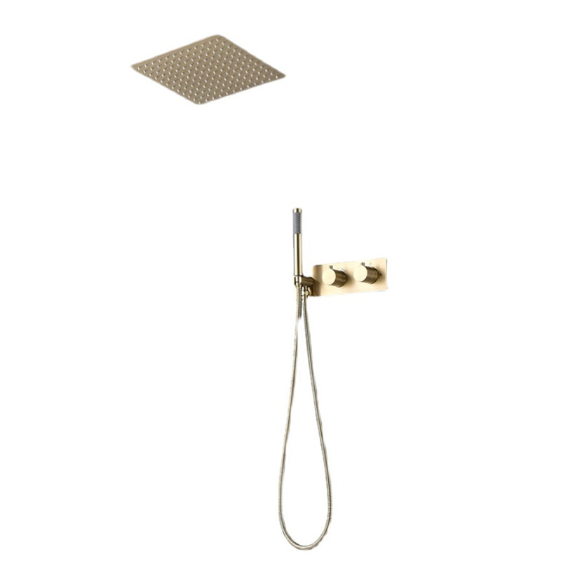 Modern Solid Color Shower Combo Ceiling Mounted Shower System Clearhalo 'Bathroom Remodel & Bathroom Fixtures' 'Home Improvement' 'home_improvement' 'home_improvement_shower_faucets' 'Shower Faucets & Systems' 'shower_faucets' 'Showers & Bathtubs Plumbing' 'Showers & Bathtubs' 7195277