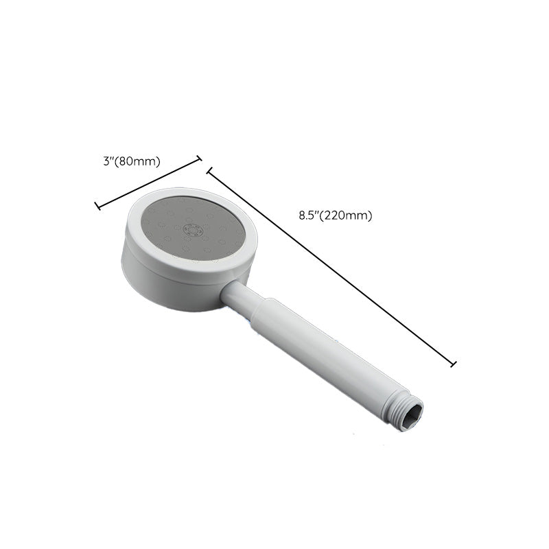 Contemporary White Wall Mounted Shower Set Round Handheld Shower Head Slide Bar Included Clearhalo 'Bathroom Remodel & Bathroom Fixtures' 'Home Improvement' 'home_improvement' 'home_improvement_shower_faucets' 'Shower Faucets & Systems' 'shower_faucets' 'Showers & Bathtubs Plumbing' 'Showers & Bathtubs' 7195321