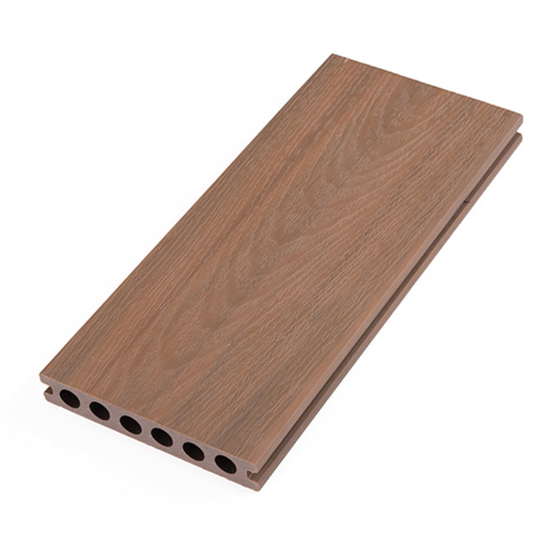 Rectangular Wood Deck Plank Nailed Installation for Outdoor Patio Co-Extrusion Round Clearhalo 'Home Improvement' 'home_improvement' 'home_improvement_outdoor_deck_tiles_planks' 'Outdoor Deck Tiles & Planks' 'Outdoor Flooring & Tile' 'Outdoor Remodel' 'outdoor_deck_tiles_planks' 7195495
