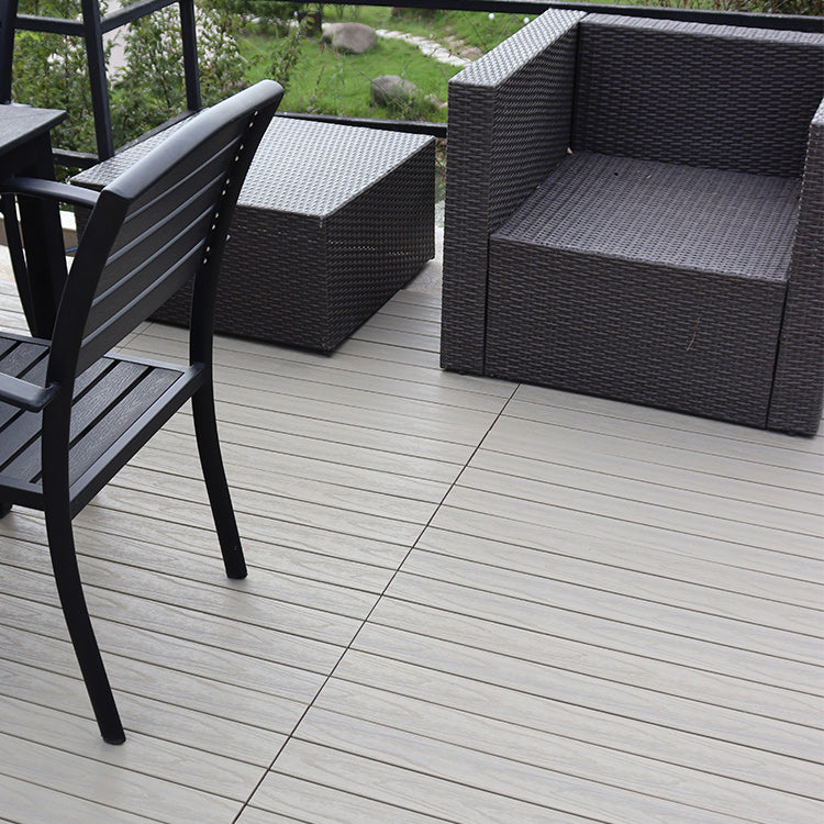 Square Snapping Patio Flooring Composite Tiles Striped Pattern Tile Set Clearhalo 'Home Improvement' 'home_improvement' 'home_improvement_outdoor_deck_tiles_planks' 'Outdoor Deck Tiles & Planks' 'Outdoor Flooring & Tile' 'Outdoor Remodel' 'outdoor_deck_tiles_planks' 7195567