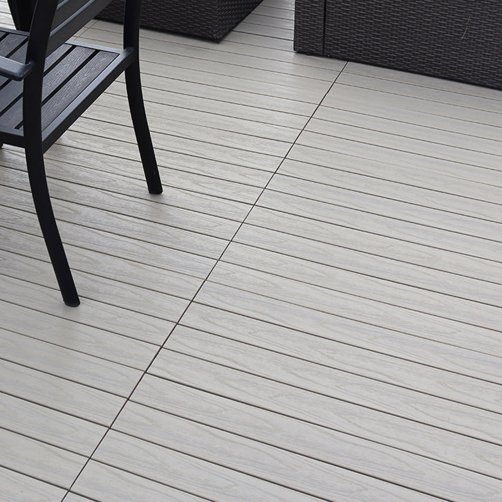 Square Snapping Patio Flooring Composite Tiles Striped Pattern Tile Set 35"L x 12"W x 1"H Old Wood Clearhalo 'Home Improvement' 'home_improvement' 'home_improvement_outdoor_deck_tiles_planks' 'Outdoor Deck Tiles & Planks' 'Outdoor Flooring & Tile' 'Outdoor Remodel' 'outdoor_deck_tiles_planks' 7195570