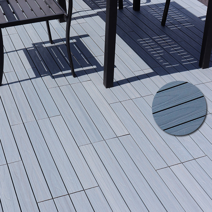 Square Snapping Patio Flooring Composite Tiles Striped Pattern Tile Set 35"L x 12"W x 1"H Turquoise Clearhalo 'Home Improvement' 'home_improvement' 'home_improvement_outdoor_deck_tiles_planks' 'Outdoor Deck Tiles & Planks' 'Outdoor Flooring & Tile' 'Outdoor Remodel' 'outdoor_deck_tiles_planks' 7195576