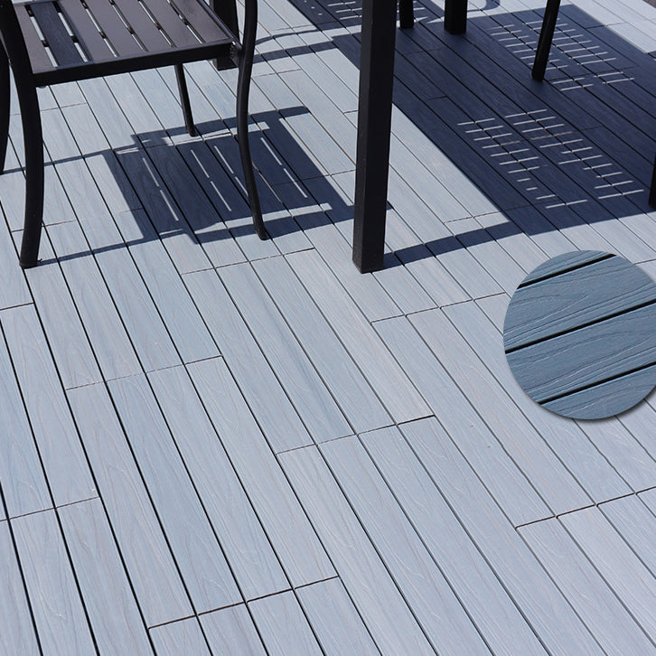 Square Snapping Patio Flooring Composite Tiles Striped Pattern Tile Set 24"L x 12"W x 1"H Turquoise Clearhalo 'Home Improvement' 'home_improvement' 'home_improvement_outdoor_deck_tiles_planks' 'Outdoor Deck Tiles & Planks' 'Outdoor Flooring & Tile' 'Outdoor Remodel' 'outdoor_deck_tiles_planks' 7195580