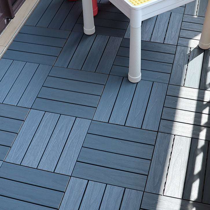 Square Snapping Patio Flooring Composite Tiles Striped Pattern Tile Set 12"L x 12"W x 1"H Turquoise Clearhalo 'Home Improvement' 'home_improvement' 'home_improvement_outdoor_deck_tiles_planks' 'Outdoor Deck Tiles & Planks' 'Outdoor Flooring & Tile' 'Outdoor Remodel' 'outdoor_deck_tiles_planks' 7195583