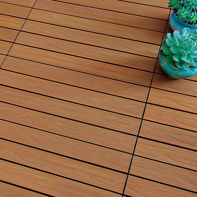 Wooden Deck Plank Outdoor Waterproof Rectangular Outdoor Floor Board Teak Clearhalo 'Home Improvement' 'home_improvement' 'home_improvement_outdoor_deck_tiles_planks' 'Outdoor Deck Tiles & Planks' 'Outdoor Flooring & Tile' 'Outdoor Remodel' 'outdoor_deck_tiles_planks' 7195596