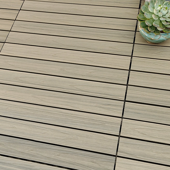 Wooden Deck Plank Outdoor Waterproof Rectangular Outdoor Floor Board Dark Gray Clearhalo 'Home Improvement' 'home_improvement' 'home_improvement_outdoor_deck_tiles_planks' 'Outdoor Deck Tiles & Planks' 'Outdoor Flooring & Tile' 'Outdoor Remodel' 'outdoor_deck_tiles_planks' 7195598