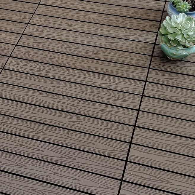 Wooden Deck Plank Outdoor Waterproof Rectangular Outdoor Floor Board Khaki Clearhalo 'Home Improvement' 'home_improvement' 'home_improvement_outdoor_deck_tiles_planks' 'Outdoor Deck Tiles & Planks' 'Outdoor Flooring & Tile' 'Outdoor Remodel' 'outdoor_deck_tiles_planks' 7195600