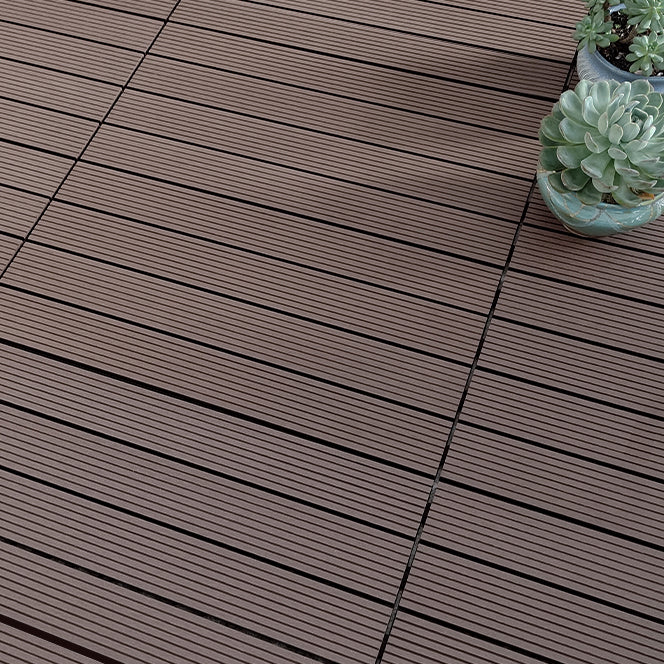 Wooden Deck Plank Outdoor Waterproof Rectangular Outdoor Floor Board Dark Coffee Clearhalo 'Home Improvement' 'home_improvement' 'home_improvement_outdoor_deck_tiles_planks' 'Outdoor Deck Tiles & Planks' 'Outdoor Flooring & Tile' 'Outdoor Remodel' 'outdoor_deck_tiles_planks' 7195604