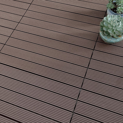 Wooden Deck Plank Outdoor Waterproof Rectangular Outdoor Floor Board Dark Coffee Clearhalo 'Home Improvement' 'home_improvement' 'home_improvement_outdoor_deck_tiles_planks' 'Outdoor Deck Tiles & Planks' 'Outdoor Flooring & Tile' 'Outdoor Remodel' 'outdoor_deck_tiles_planks' 7195604