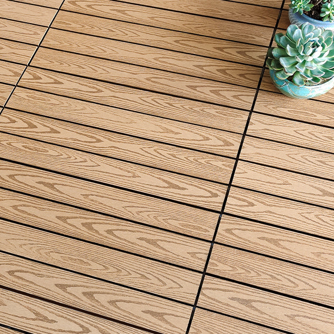 Wooden Deck Plank Outdoor Waterproof Rectangular Outdoor Floor Board Yellow Brown Clearhalo 'Home Improvement' 'home_improvement' 'home_improvement_outdoor_deck_tiles_planks' 'Outdoor Deck Tiles & Planks' 'Outdoor Flooring & Tile' 'Outdoor Remodel' 'outdoor_deck_tiles_planks' 7195611