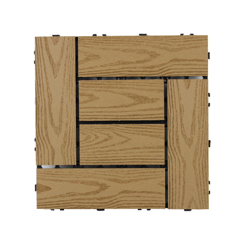 Square Snapping Patio Flooring Tiles Striped Pattern Tile Set Floor Board Yellow Transformation Embossing Clearhalo 'Home Improvement' 'home_improvement' 'home_improvement_outdoor_deck_tiles_planks' 'Outdoor Deck Tiles & Planks' 'Outdoor Flooring & Tile' 'Outdoor Remodel' 'outdoor_deck_tiles_planks' 7195662