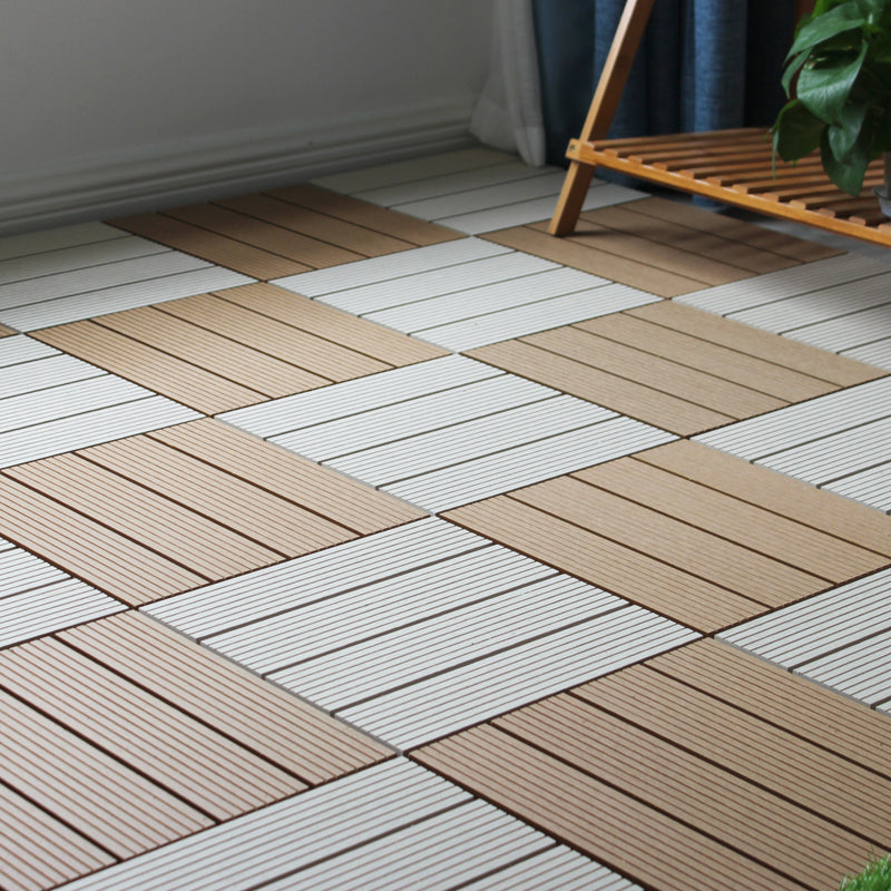 Square Snapping Patio Flooring Tiles Striped Pattern Tile Set Floor Board Clearhalo 'Home Improvement' 'home_improvement' 'home_improvement_outdoor_deck_tiles_planks' 'Outdoor Deck Tiles & Planks' 'Outdoor Flooring & Tile' 'Outdoor Remodel' 'outdoor_deck_tiles_planks' 7195664